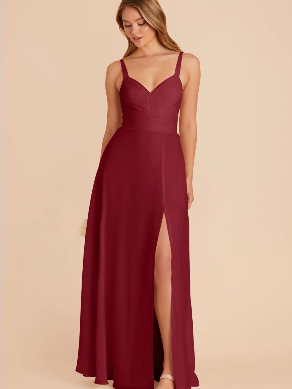 Birdy Gray Deborah Dress.  NWT. Chiffon Burgundy Dress.  Size Large